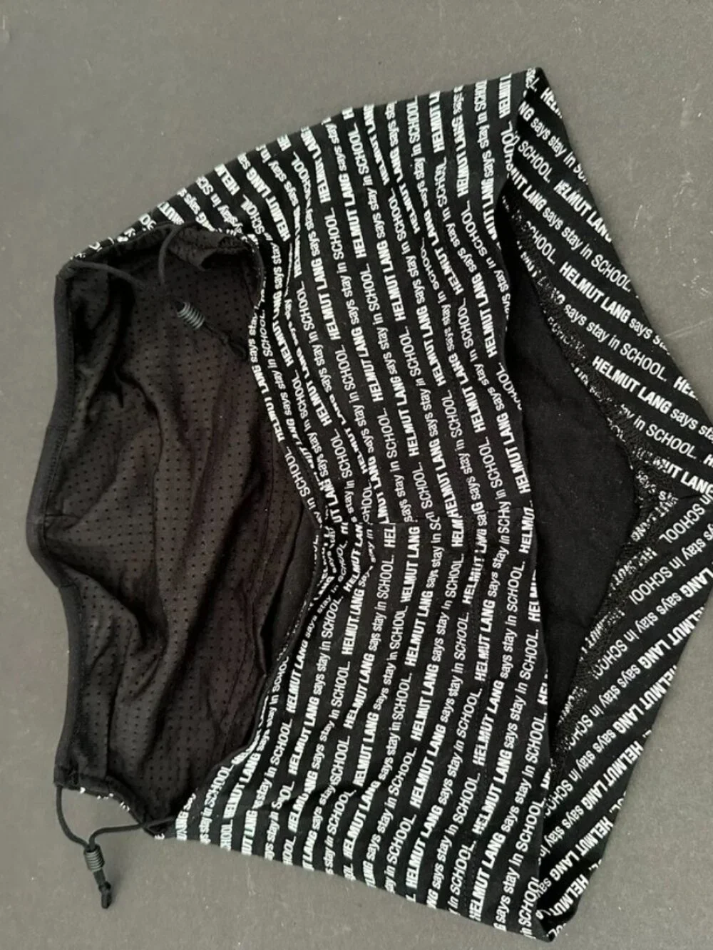 Helmut Lang Cotton Masherina Bandana Stay in School Print